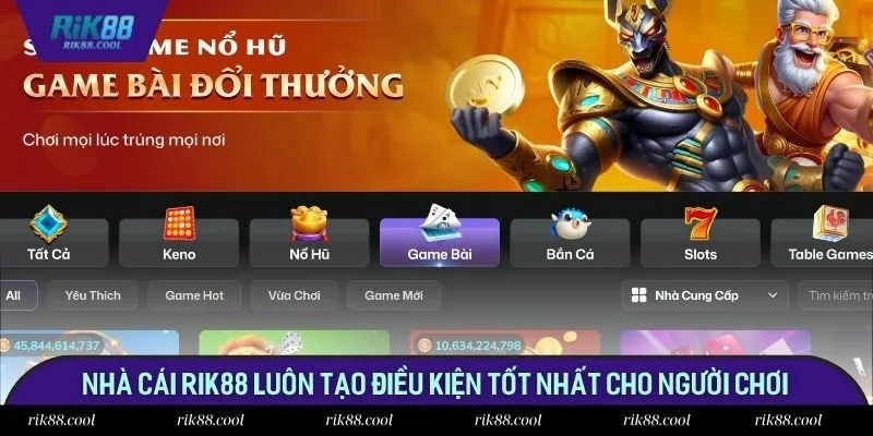 Nhà cái Rik88 luôn tạo điều kiện tốt nhất cho người chơi Nhà cái Rik88 luôn tạo điều kiện tốt nhất cho người chơi