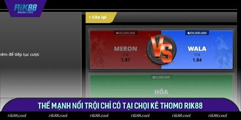Thế mạnh nổi trội chỉ có tại chọi kê Thomo Rik88 Thế mạnh nổi trội chỉ có tại chọi kê Thomo Rik88