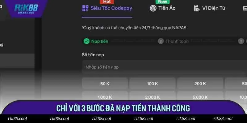 Chi với 3 bước đã nạp tiền thành công Chi với 3 bước đã nạp tiền thành công