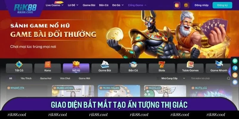 Giao diện bắt mắt tạo ấn tượng thị giác