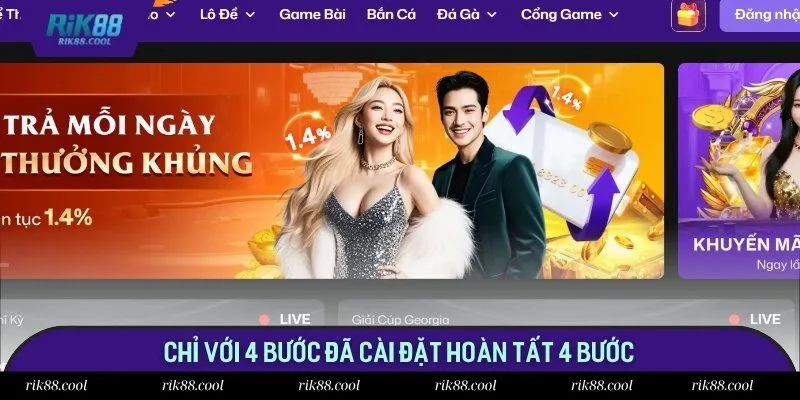 Chỉ với 4 bước đã cài đặt hoàn tất 4 bước Chỉ với 4 bước đã cài đặt hoàn tất 4 bước